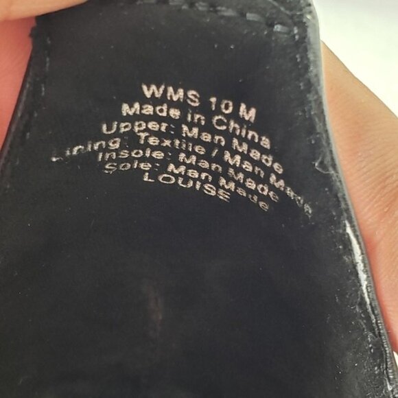 Parker & Sky Louise Black Open Toe Buckle Heels - Picture 9 of 10